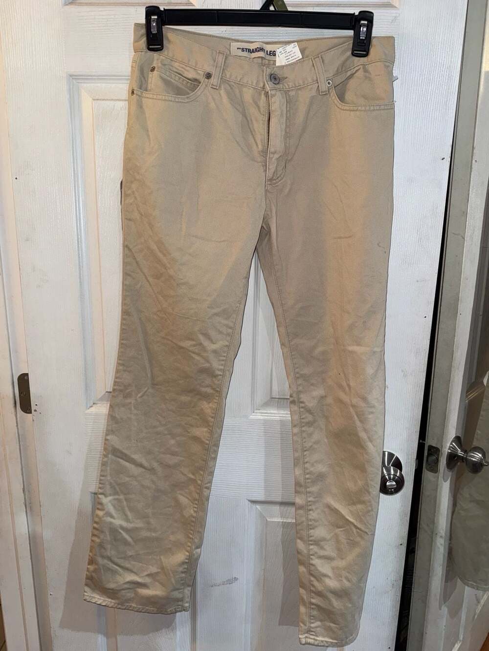 Gap Straight Leg Pants Size 10 Regular Tan Cotton Chinos